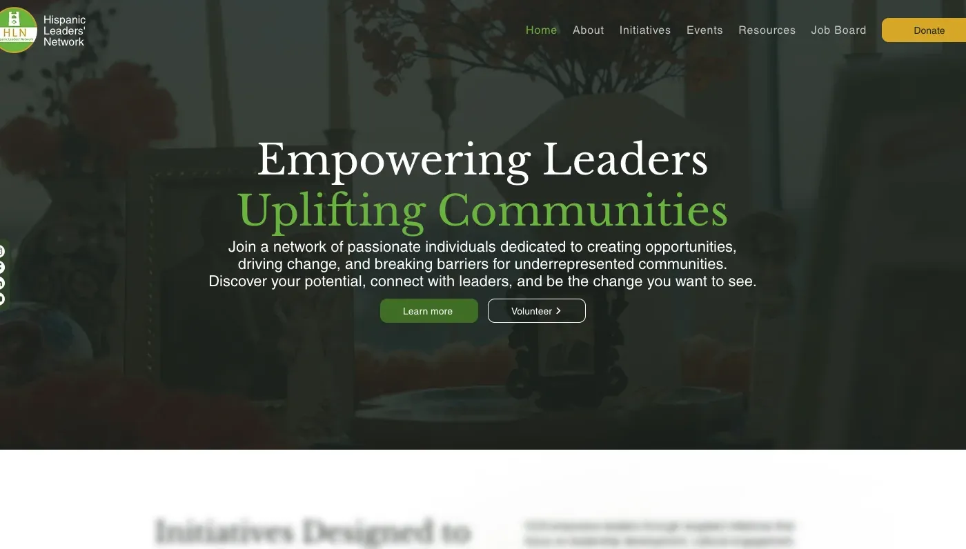 Waco Hispanic Leaders Network website preview